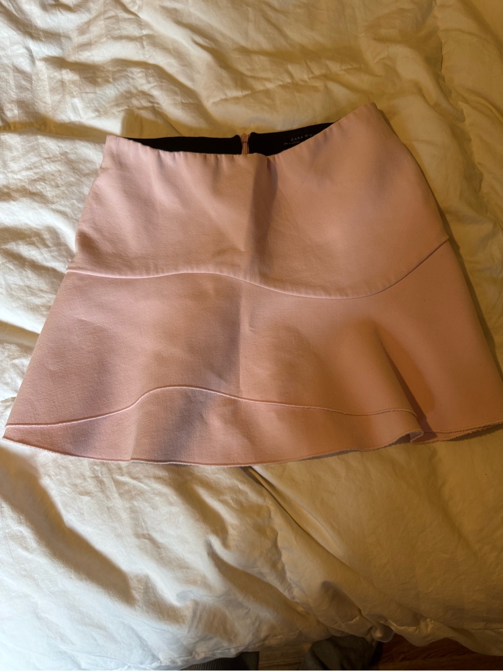 Zara Light Pink Ruffle Mini Skirt